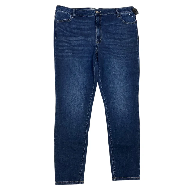Smart Comfort Jeans Skinny By Zenana Outfitters In Blue Denim, Size: 16