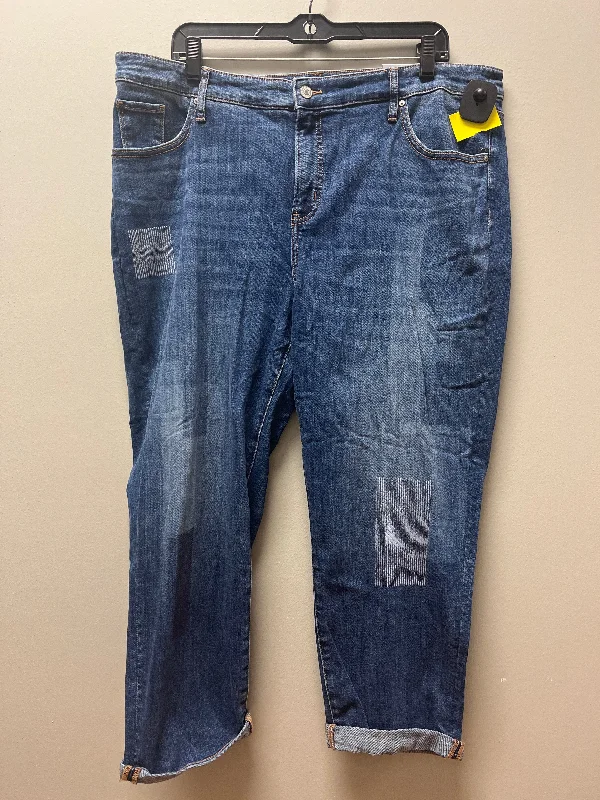 Cozy Essentials Jeans Straight By Chicos In Blue Denim, Size: 18