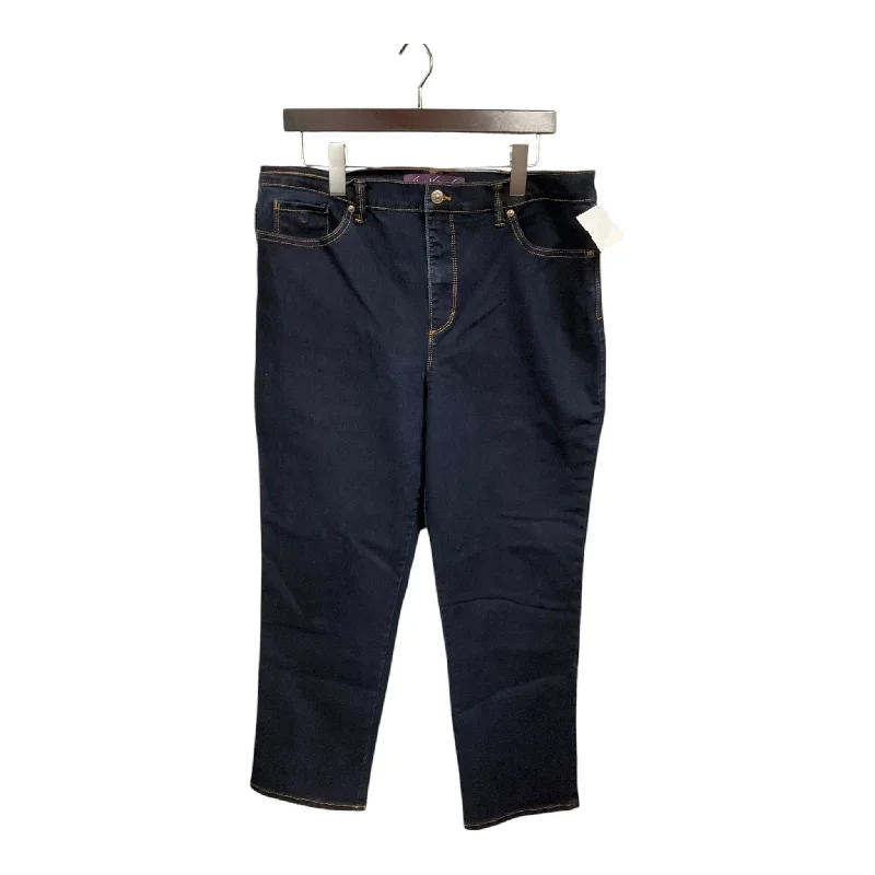 Cute Style Jeans Straight By Gloria Vanderbilt In Blue Denim, Size: 16