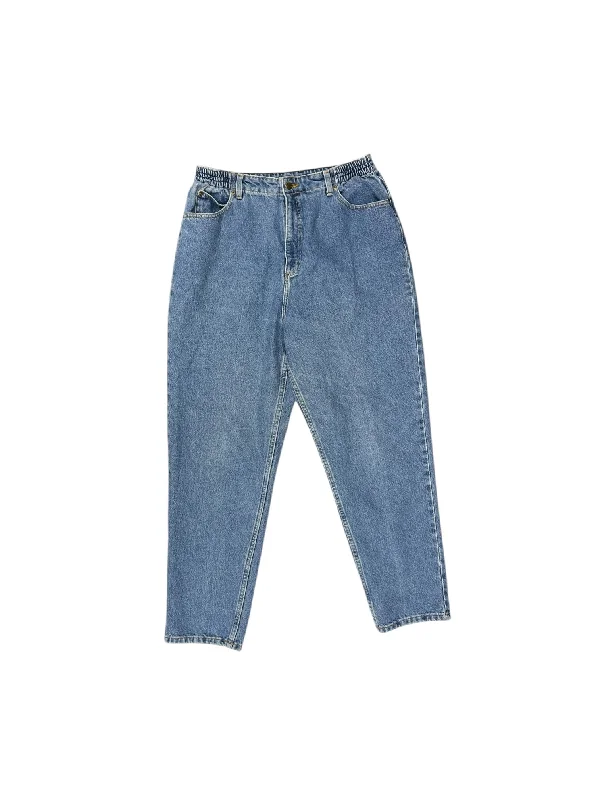 High-end Design Jeans Straight By L.l. Bean In Blue Denim, Size: 16