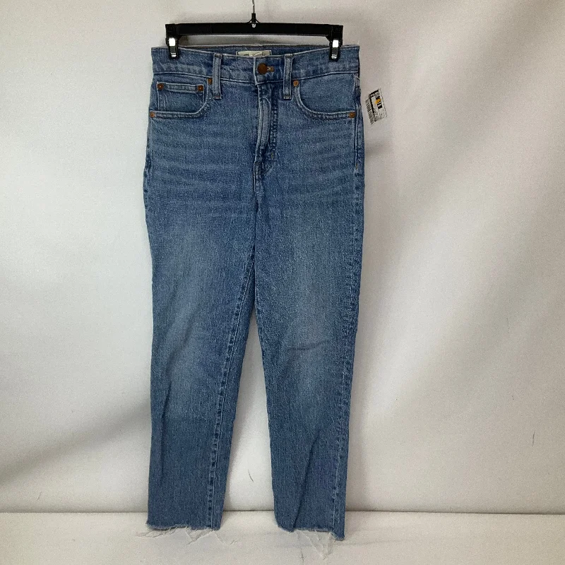 Cozy Outerwear Jeans Straight By Madewell In Blue Denim, Size: 0
