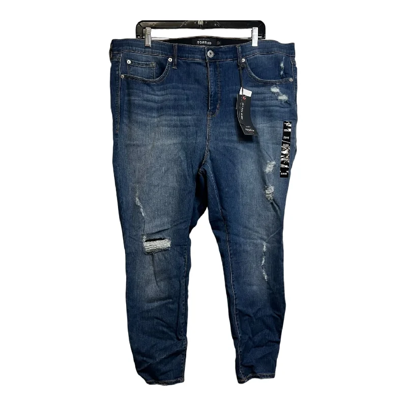 Relaxed Fit Jeans Straight By Torrid In Blue, Size: 22