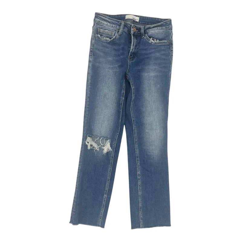 Celebrity Style Jeans Straight By Vervet In Blue Denim, Size:2