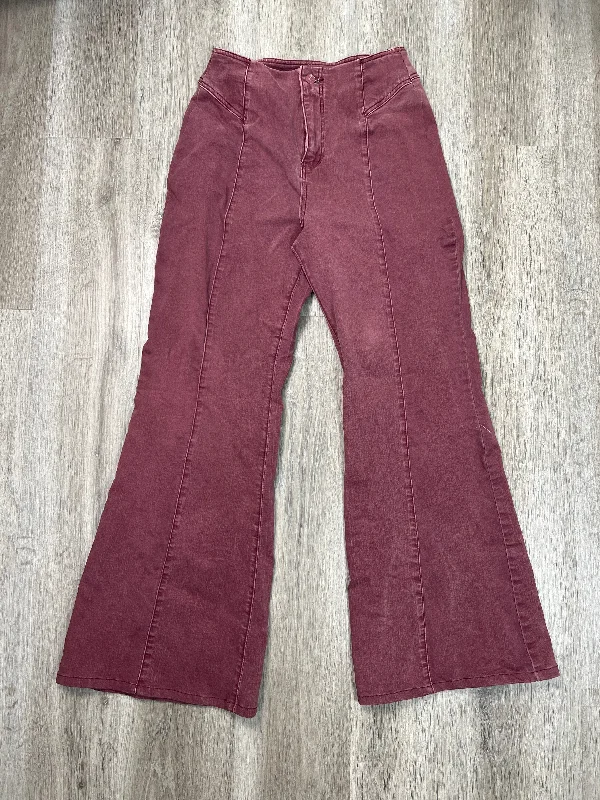Everyday Outfits Jeans Wide Leg By We The Free In Maroon, Size: 12