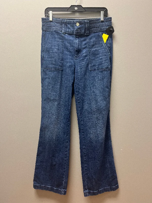 Elegant Casuals Jeans Wide Leg By White House Black Market In Blue Denim, Size: 10