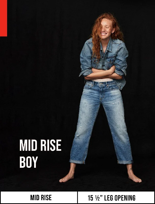 Relaxed Weekend Wear Lucky Brand Women's Mid Rise Boy Jean