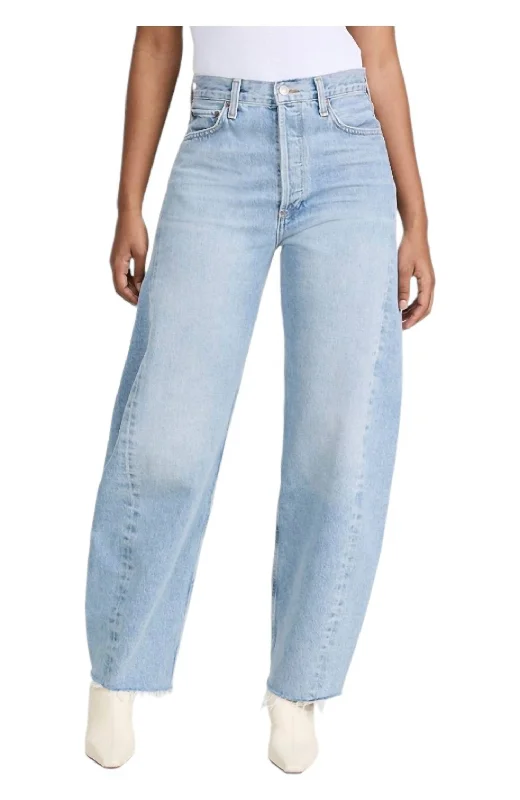 Warm Layers Luna High Rise Pieced Taper 27.5" Jeans In Void