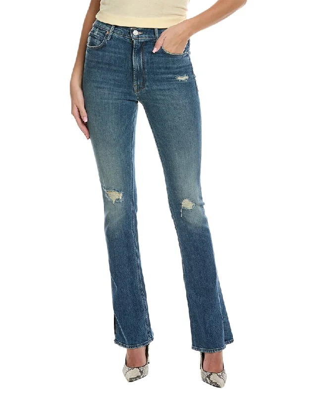 Classic Items MOTHER Denim The High-Waist Runaway Slice Heel Morning Chores Skinny Flare  Jean