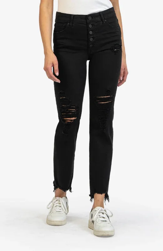 Warm Chic Outfits Reese High Rise Fab Raw Hem In Volition Black