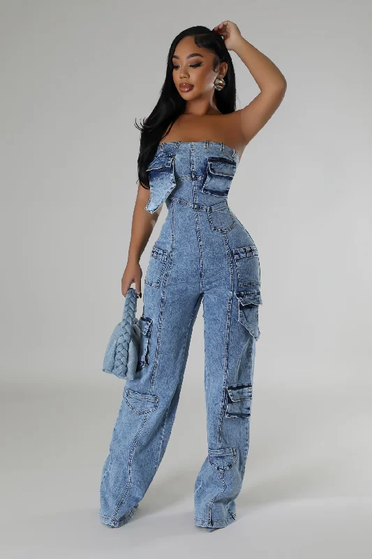 Relaxed Jackets Make My Path Jumpsuit