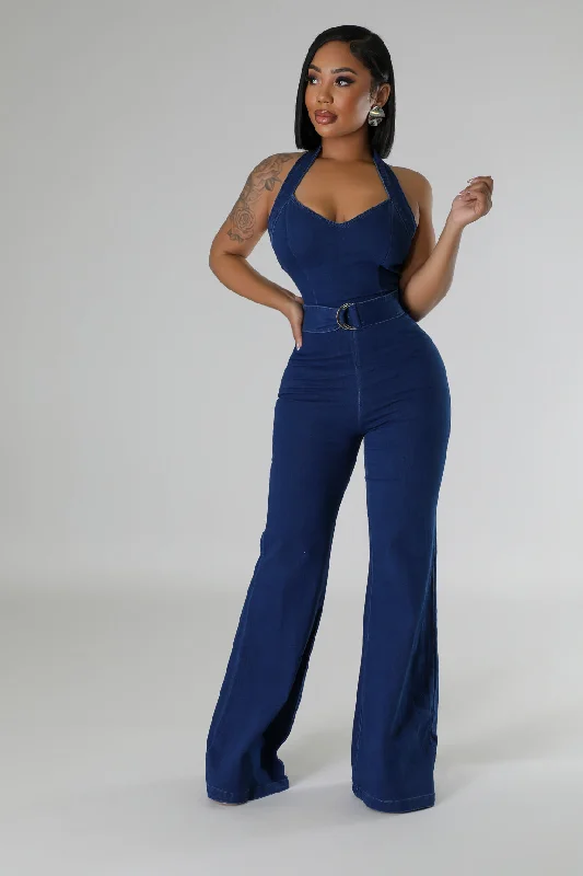 Cozy Street Style Midnight Mood Jumpsuit