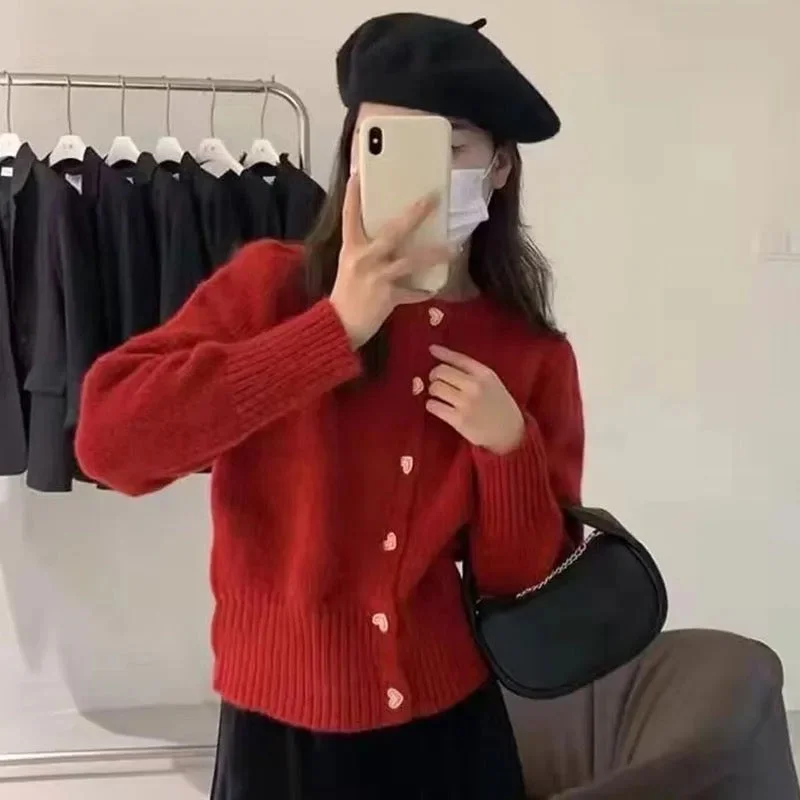 Fresh And Simple Audra Cute Woolen Sweater with Heart Detail