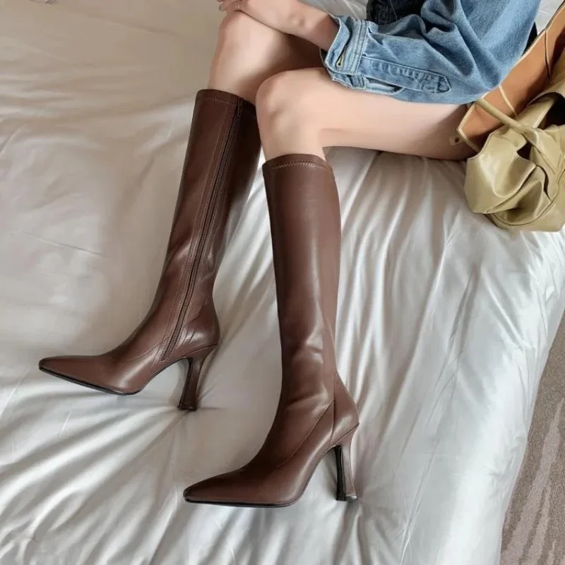 Exquisite Tailoring Blythe Pointed Leather Boots