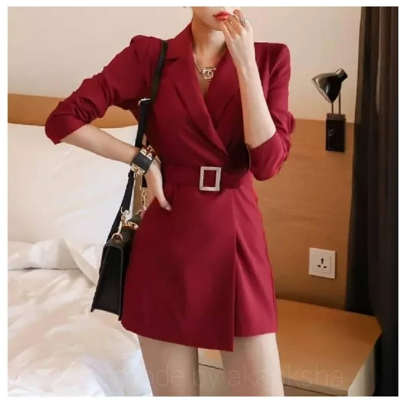 Cozy Chic Wear Bossbabe Belted Romper