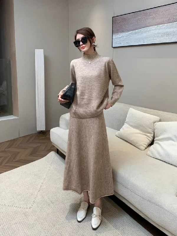 Stylish Comfort Cassidy Winter Coord Set - Set of Sweater and Skirt