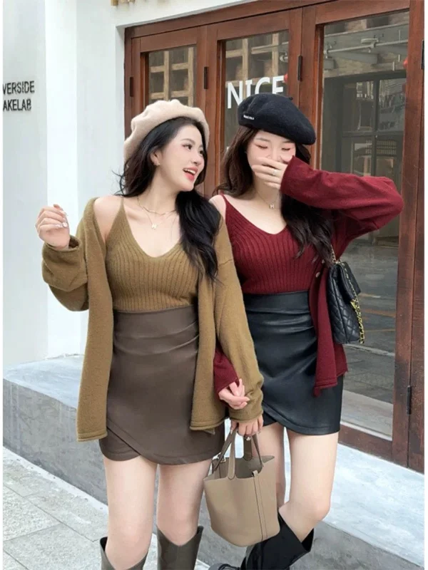 Luxury Customization Elena Statement Woolen Tops with Cape Style Sweater