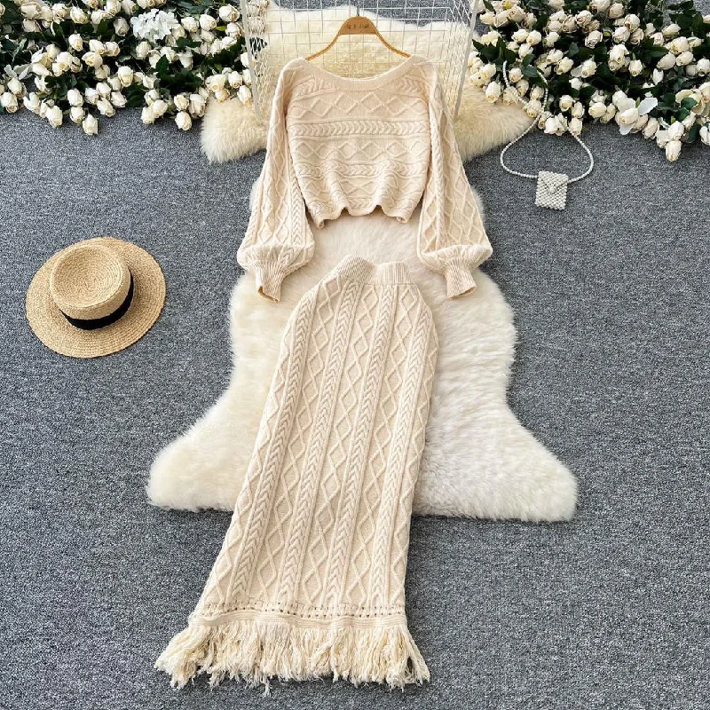Elegant Casuals Freida Knitted Premium Woolen Coord Set