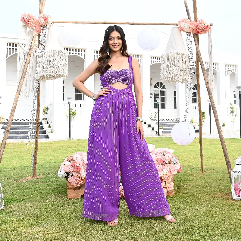 Soft And Comfortable Glimmer Orchid Jumpsuit