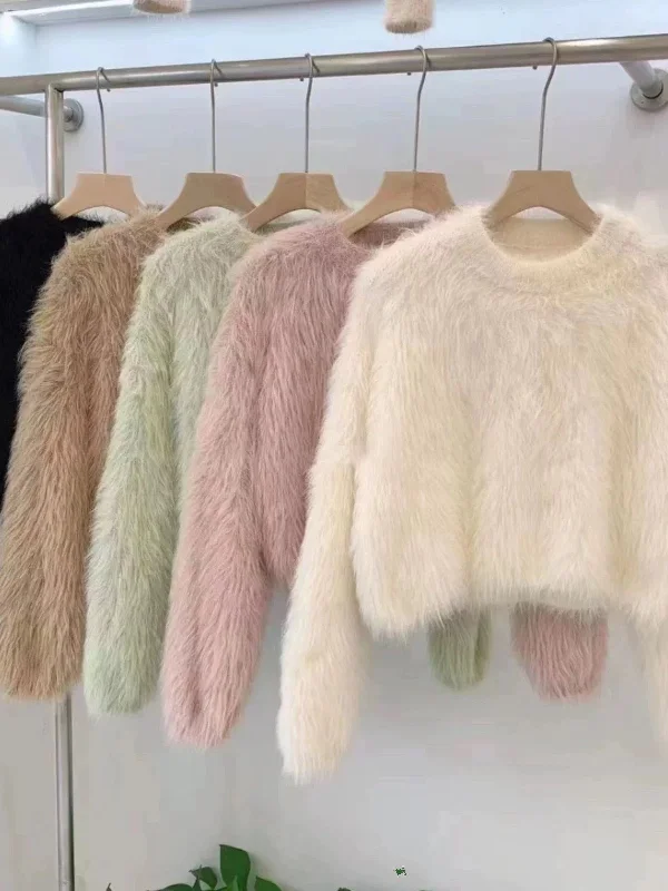 Versatile Style Harriet Mohair Fur Detailed Soft Sweater
