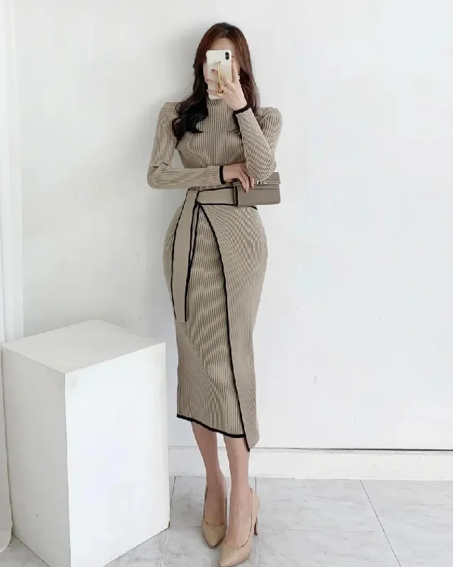 Soft Touch Helen Premium Woolen Midi Dress