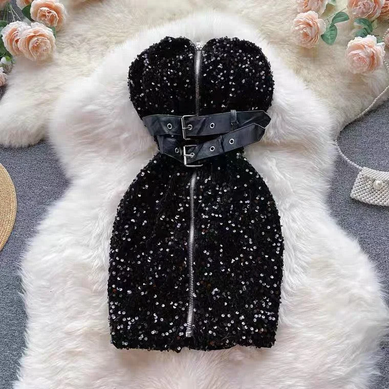 Trendy Layers Helly Party Sequined Dress