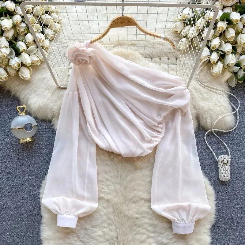 Breathable Comfort Lader Premium Rosette Blouse