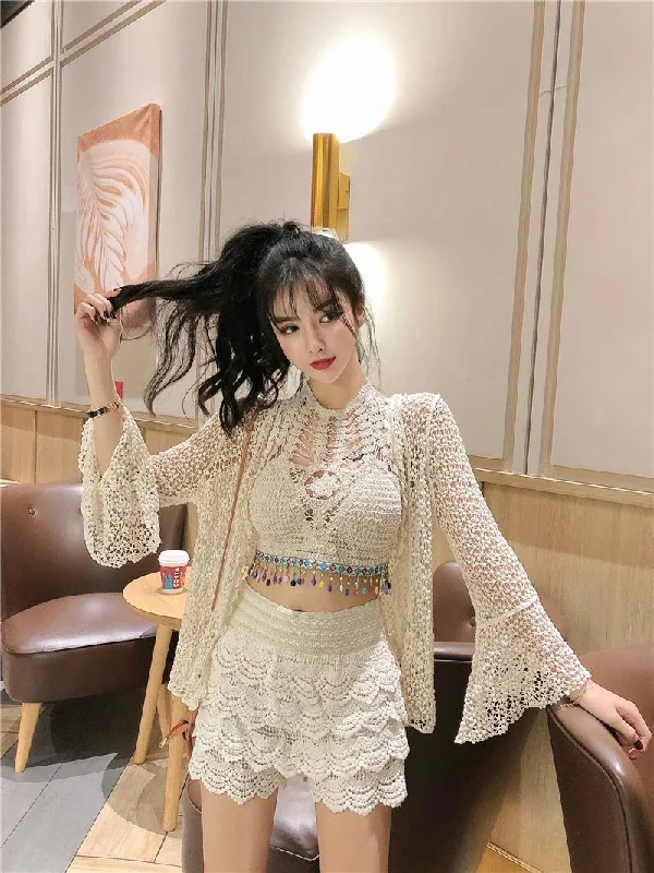 Elegant And Elegant Maya 3 Piece Coord Set - Resortwear Set