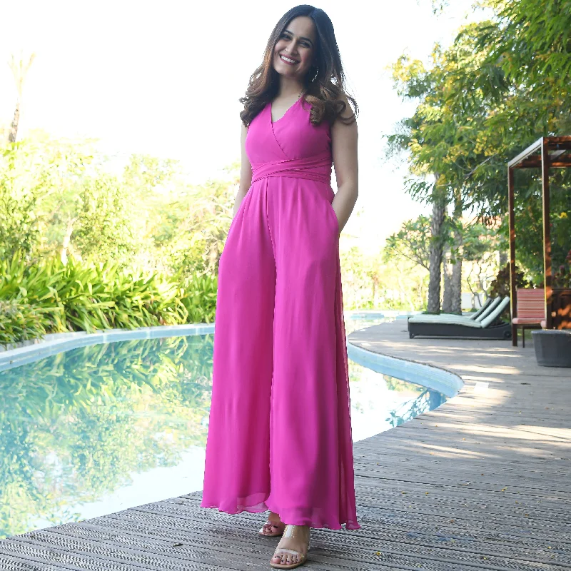 Exquisite Tailoring Phlox Pink Jumpsuit