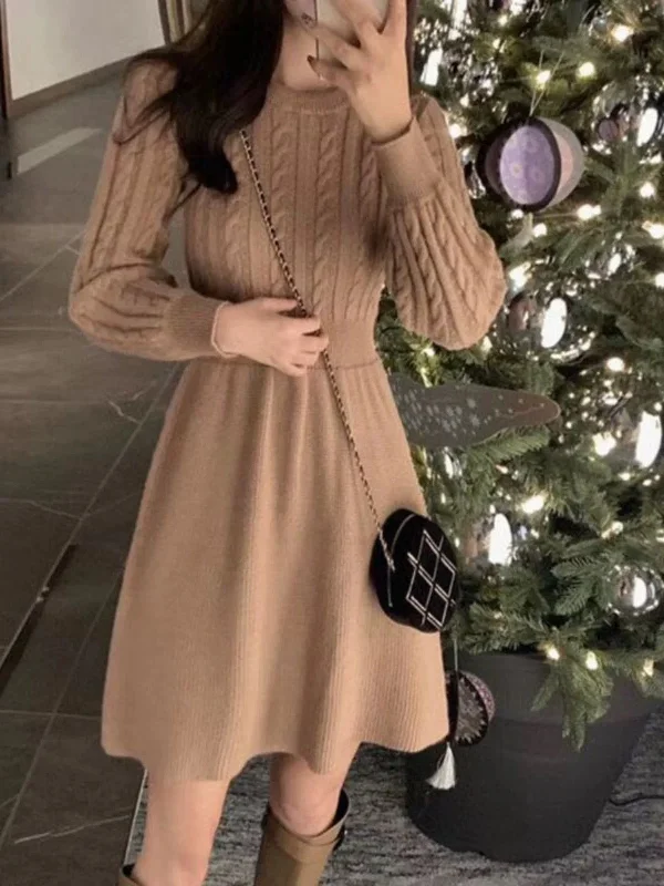 Casual Comfort Relena Premium Knitted Woolen Dress