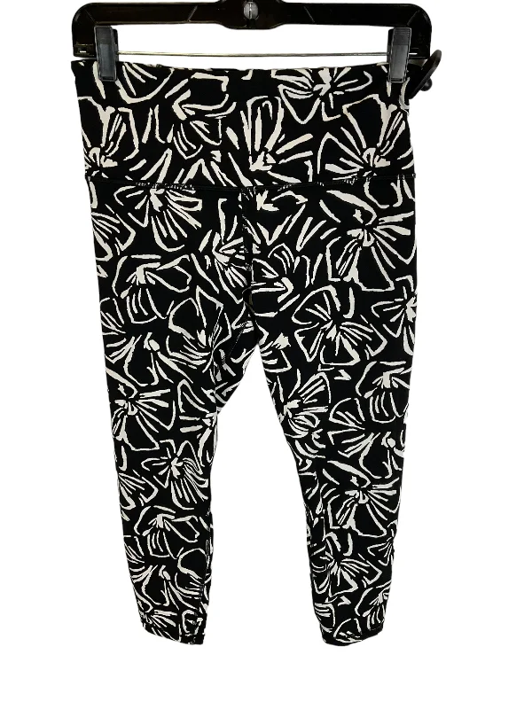 Double-sided Wear Black Athletic Leggings Capris Athleta, Size M