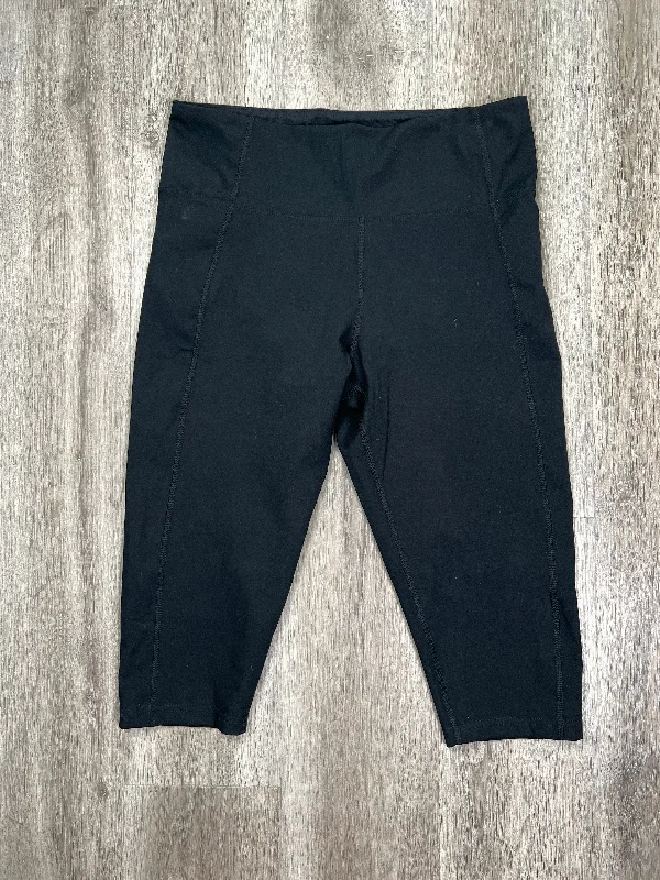 Summer Comfort Black Athletic Leggings Marika, Size Xxl
