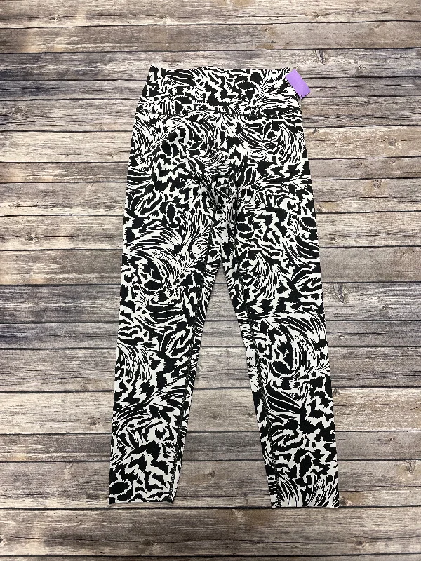 British Style Black & White Athletic Leggings Aerie, Size L