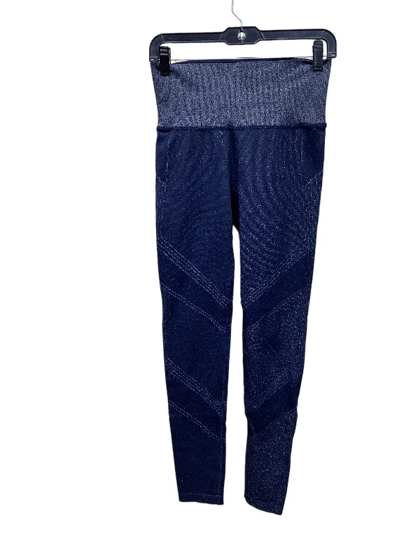 Casual Ease Blue & Silver Athletic Leggings Athleta, Size M