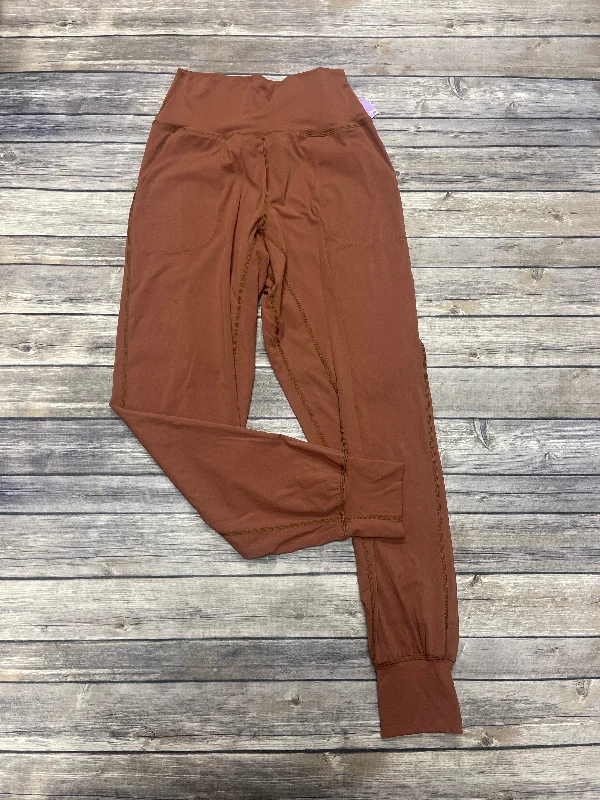 Cozy Fitting Brown Athletic Leggings Cme, Size S