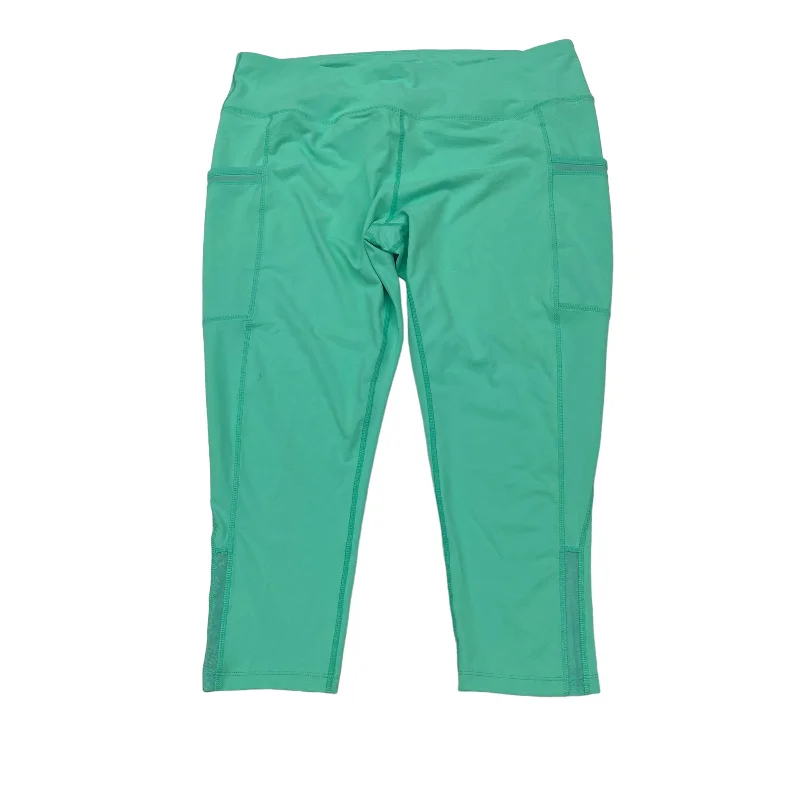 Elegant And Noble GREEN ATHLETIC LEGGINGS by CATO Size:1X