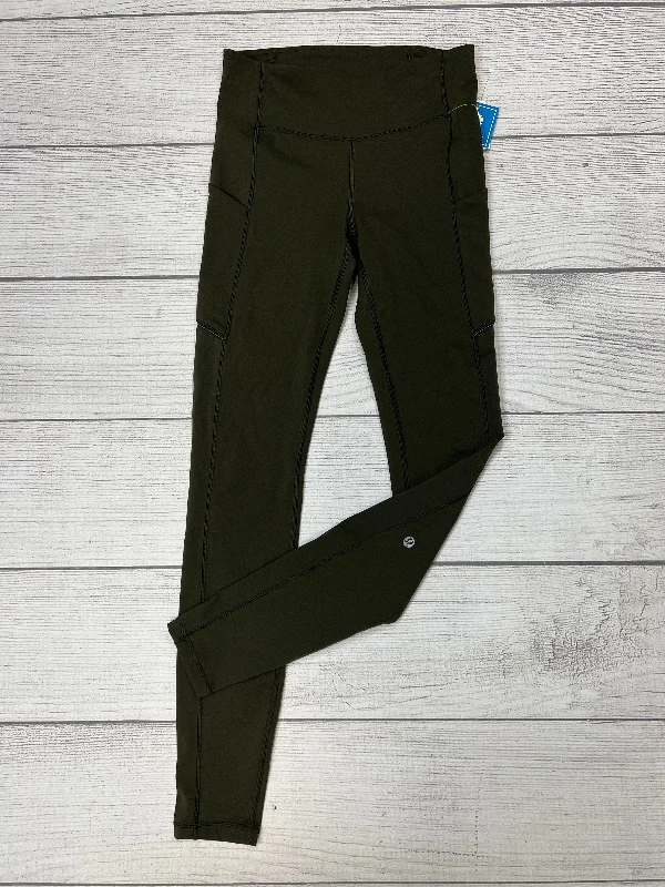 Comfortable Outfits Green Athletic Leggings Lululemon, Size S
