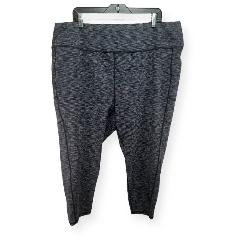 Embroidered Letters Grey Athletic Leggings Torrid