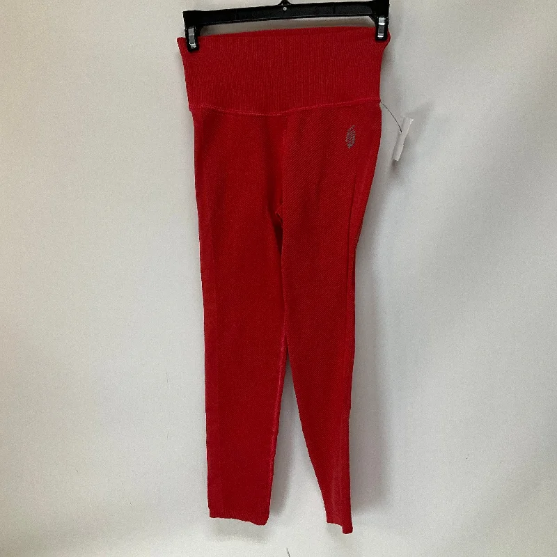 Comfortable Jeans Red Athletic Leggings Free People, Size Xs