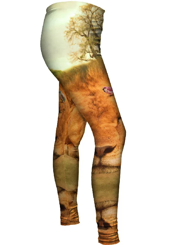 Soft Relaxation Wear Sleeping Lion And Birds