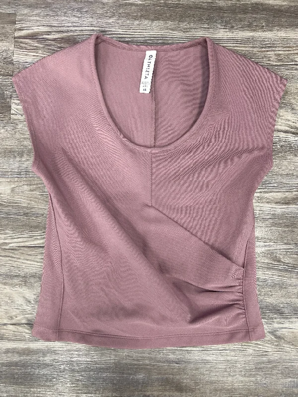 Comfy Pants Athletic Top Short Sleeve By Athleta In Mauve, Size: Xs