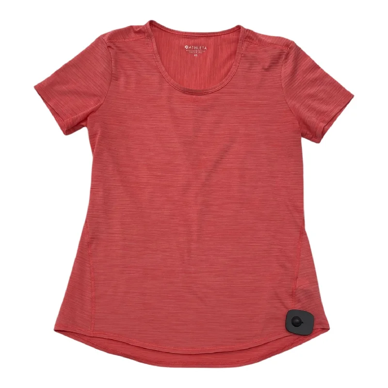 Minimal Classic Athletic Top Short Sleeve By Athleta In Orange, Size: Xs