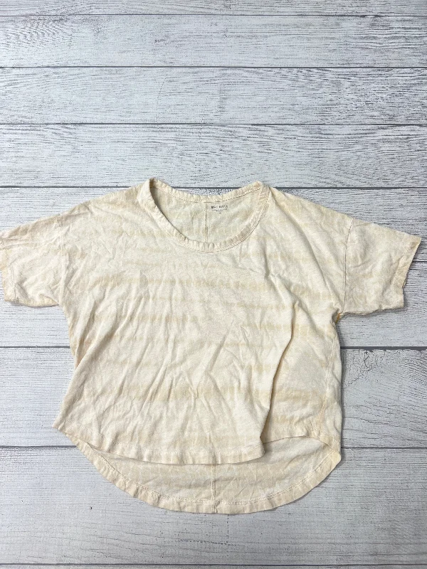Cozy Fit Wear Athletic Top Short Sleeve By Athleta In Tan, Size: Xs