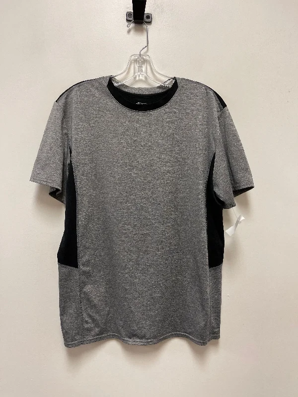 Relaxed Clothing Athletic Top Short Sleeve By Bcg In Grey, Size: L