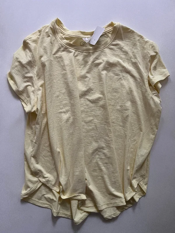 Stylish Casuals Athletic Top Short Sleeve By Calia In Yellow, Size: Xl