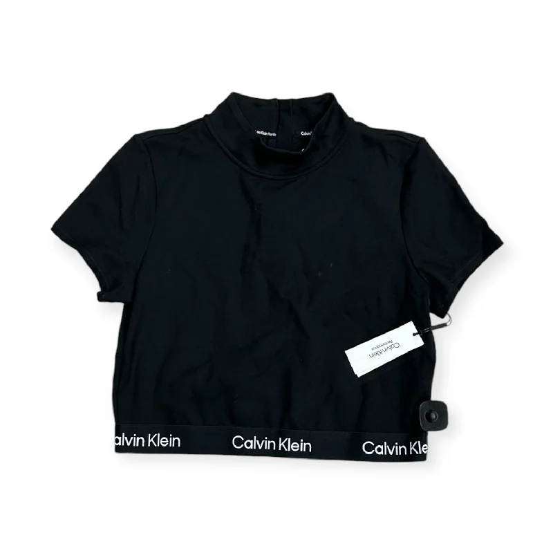 Fashion Touch Athletic Top Short Sleeve By Calvin Klein Performance In Black, Size: Xl Fashion Touch Athletic Top Short Sleeve By Calvin Klein Performance In Black, Size: Xl