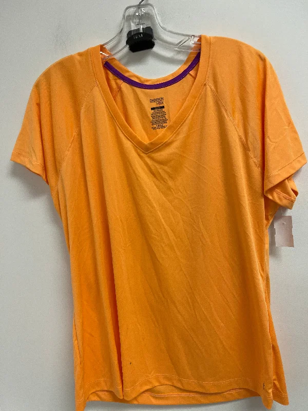Casual Chic Outfits Athletic Top Short Sleeve By Danskin Now In Orange, Size: 2x