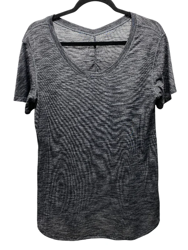 Exclusive Customization Athletic Top Short Sleeve By Lululemon In Grey, Size: M