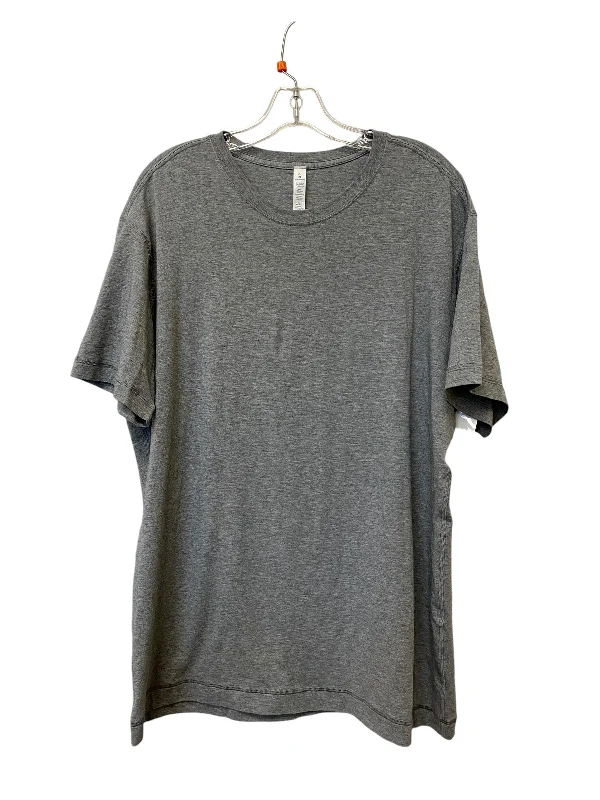 Comfortable And Cold-proof Athletic Top Short Sleeve By Lululemon In Grey, Size: Xl