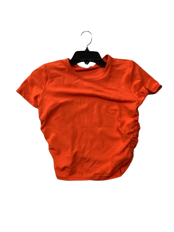 Effortless Comfort Athletic Top Short Sleeve By Lululemon In Orange, Size: S