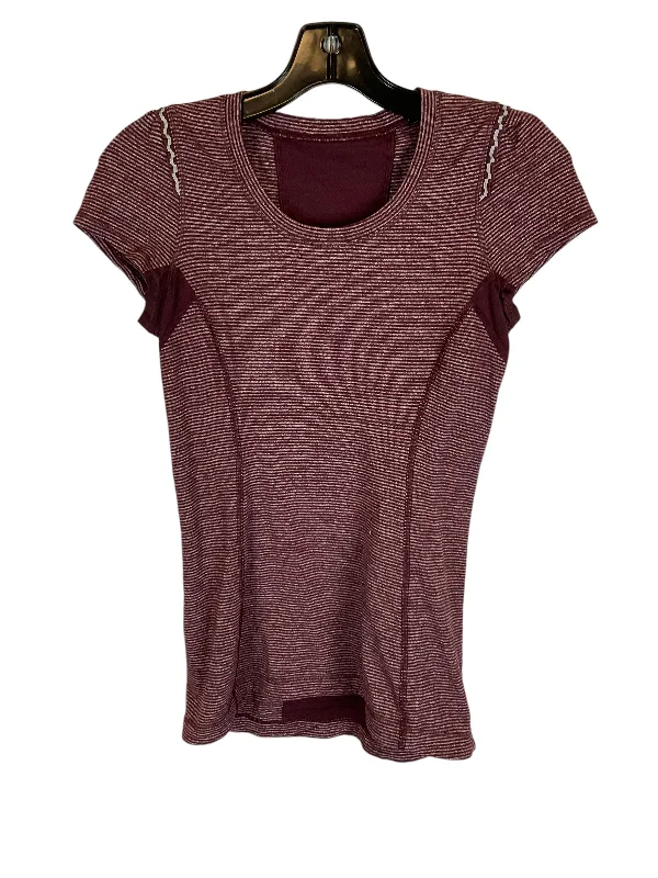 Simple Style Athletic Top Short Sleeve By Lululemon In Red
